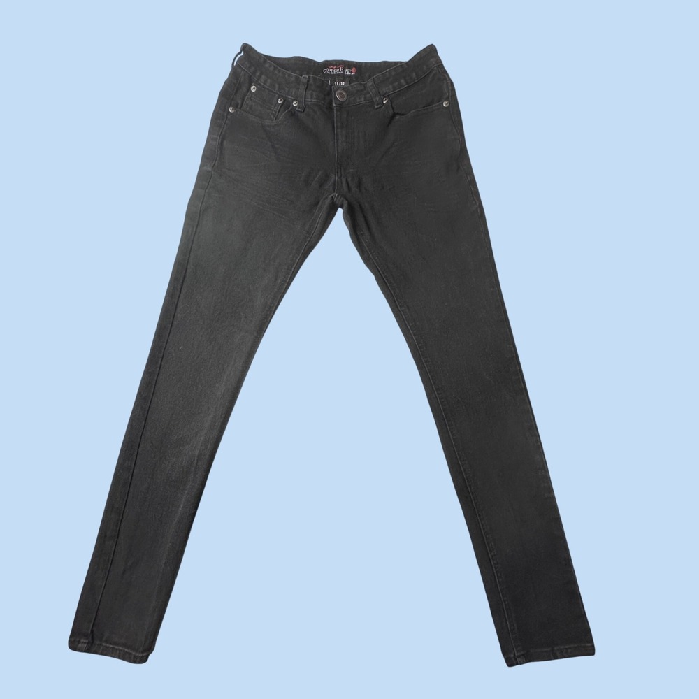 Copper Rivet Jeans Mens 29x32 (30x30) Black Skinny Denim Pants Stretch Casual